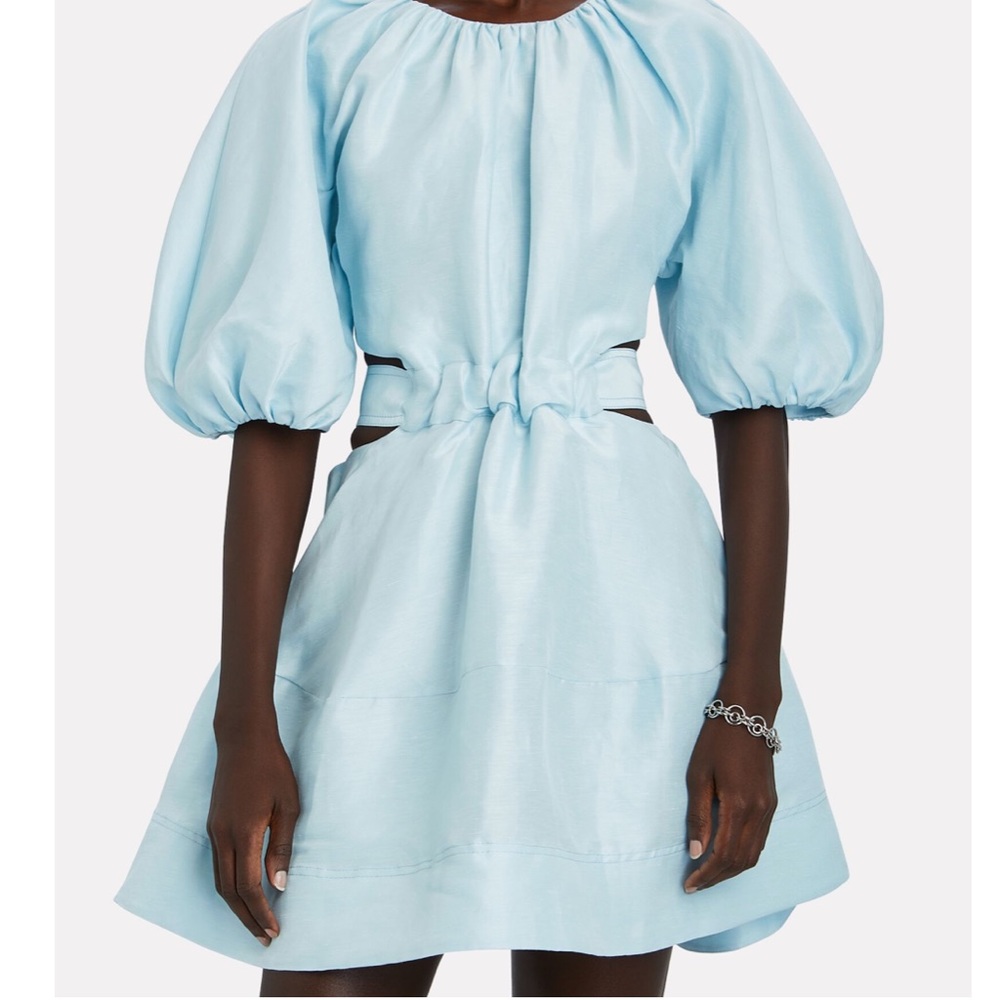 Aje mimosa puff sleeve mini dress size AUS 6